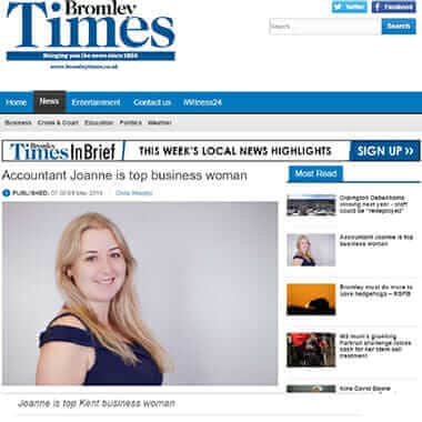 Bells Accountants Bromley Times press article KWIB