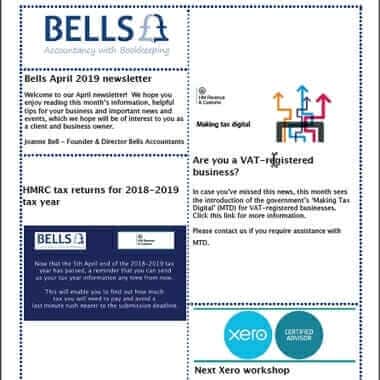 Bells Accountants - newsletter april