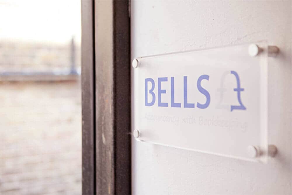 Bells Offices sign on wall